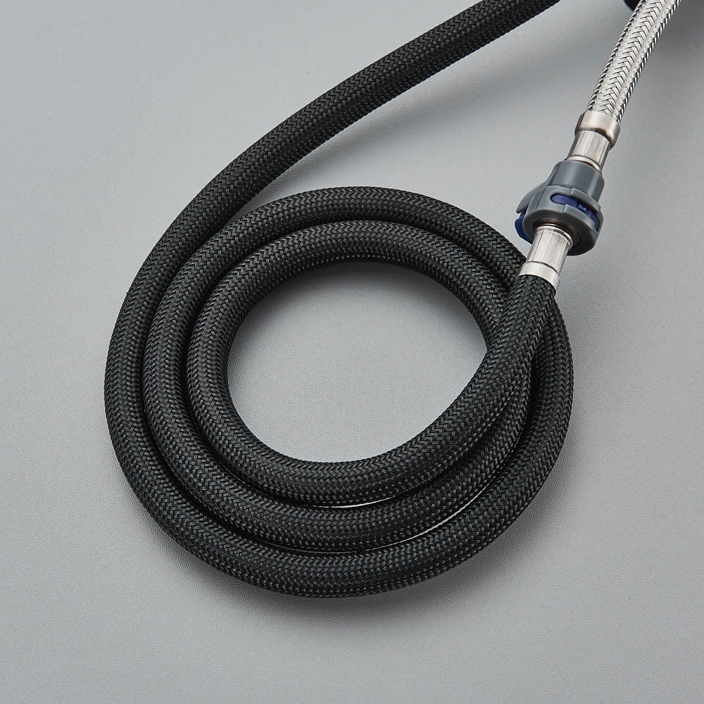 Baterie de bucatarie, cu dus extractibil, argintiu