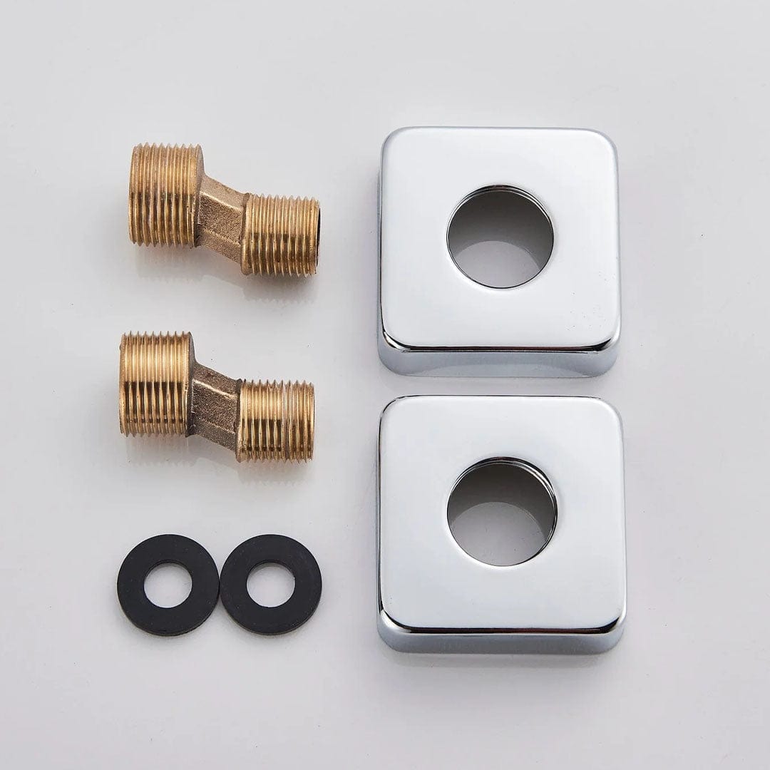 Baterie de cada cu cascada si dus de mana, argintiu cromat