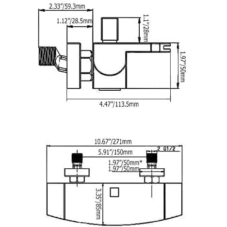 Baterie de cada cu cascada si dus de mana