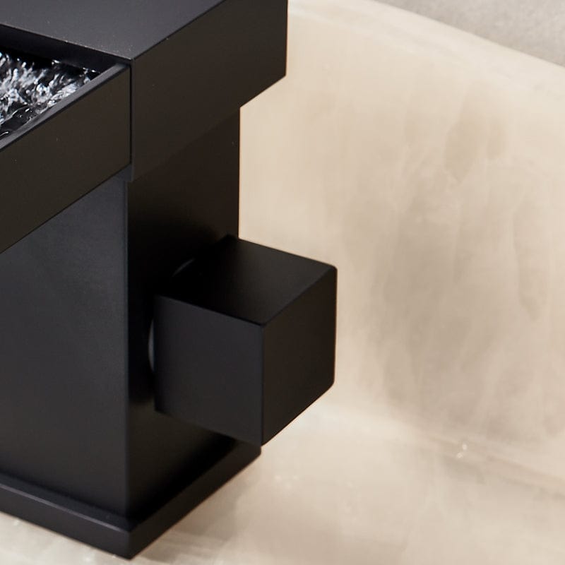 Baterie de cada, cu cascada si dus de mana Zuver Plate, neagra