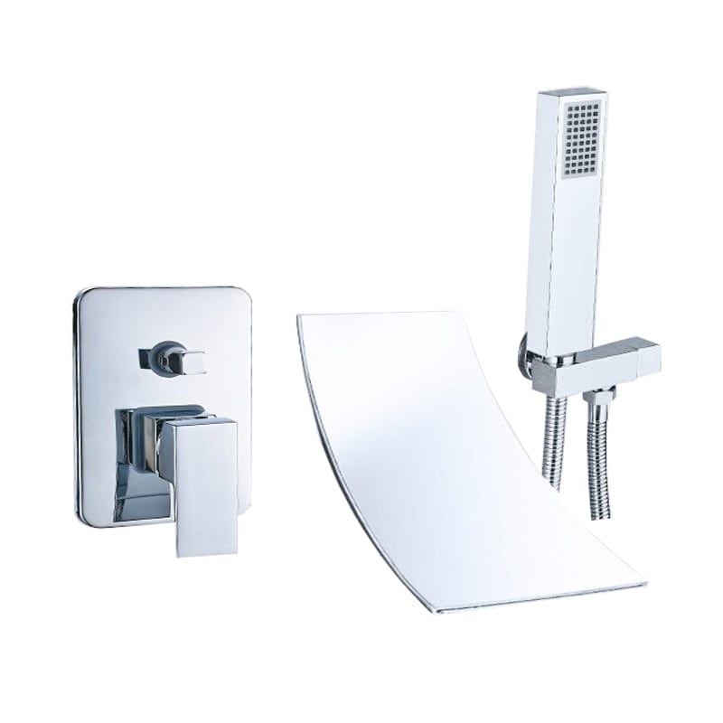 Baterie de cada incastrata Alexa S1277, cascada si dus de mana, crom lucios