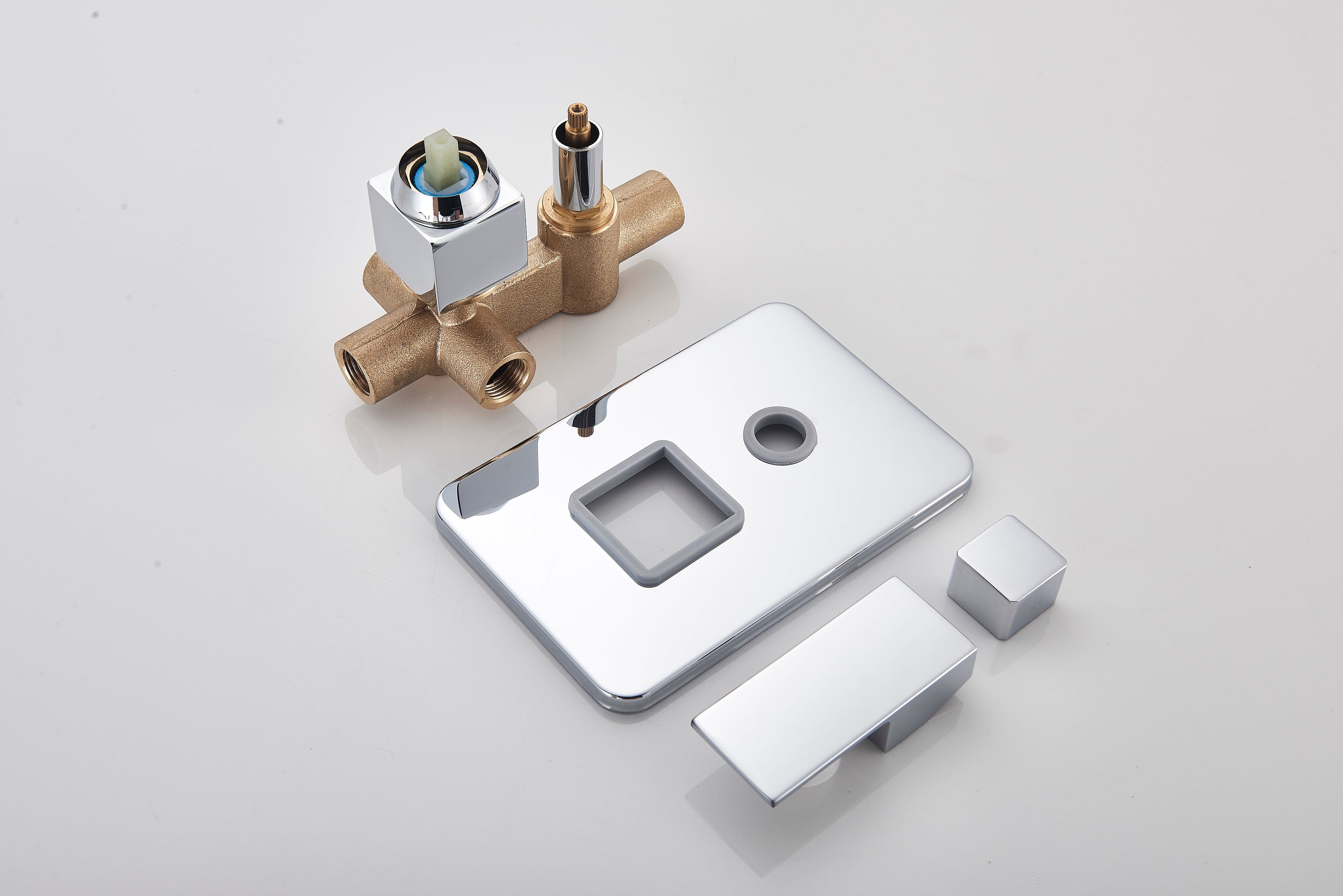 Baterie de cada incastrata Alexa S1277, cascada si dus de mana, crom lucios