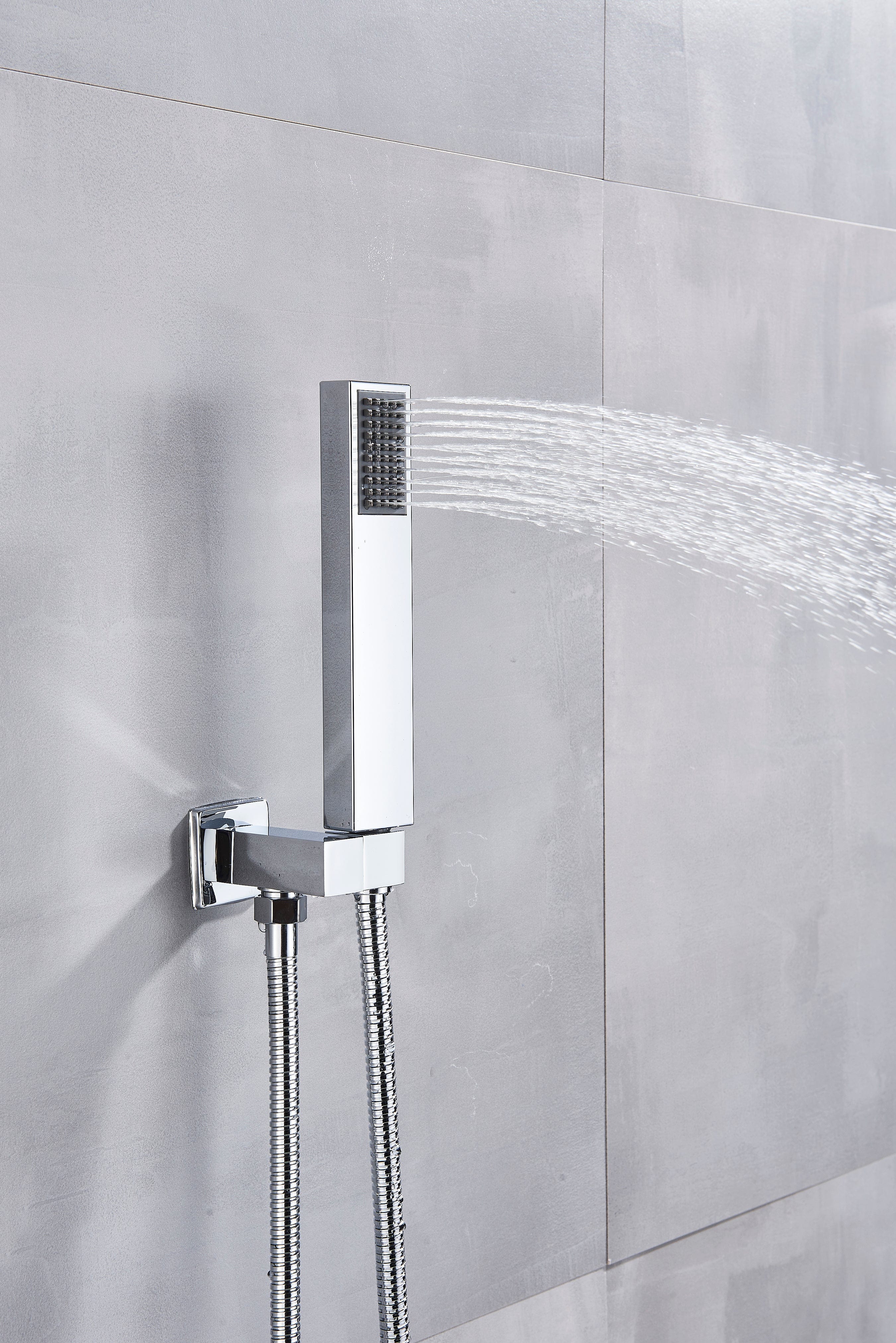 Baterie de cada incastrata Alexa S1277, cascada si dus de mana, crom lucios