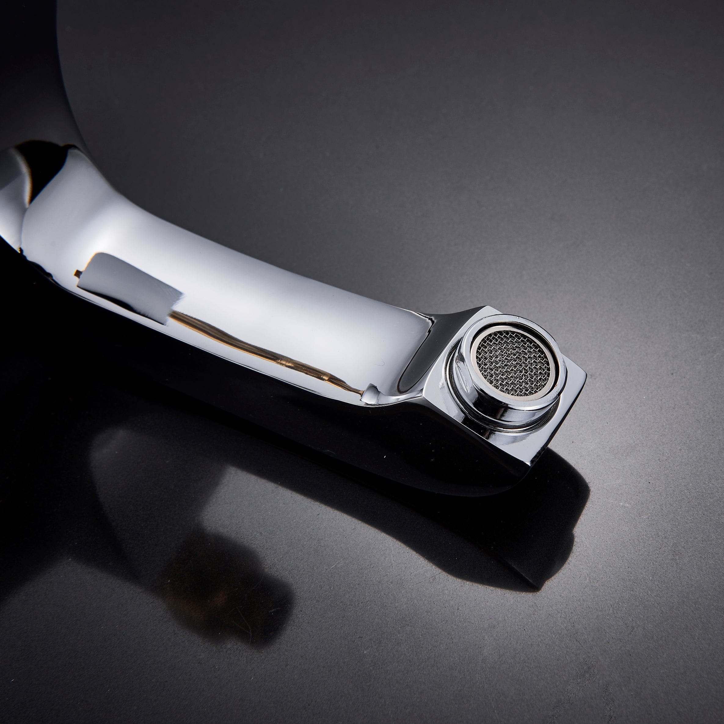 Baterie de lavoar cu design minimalist, doua manere, argintiu cromat