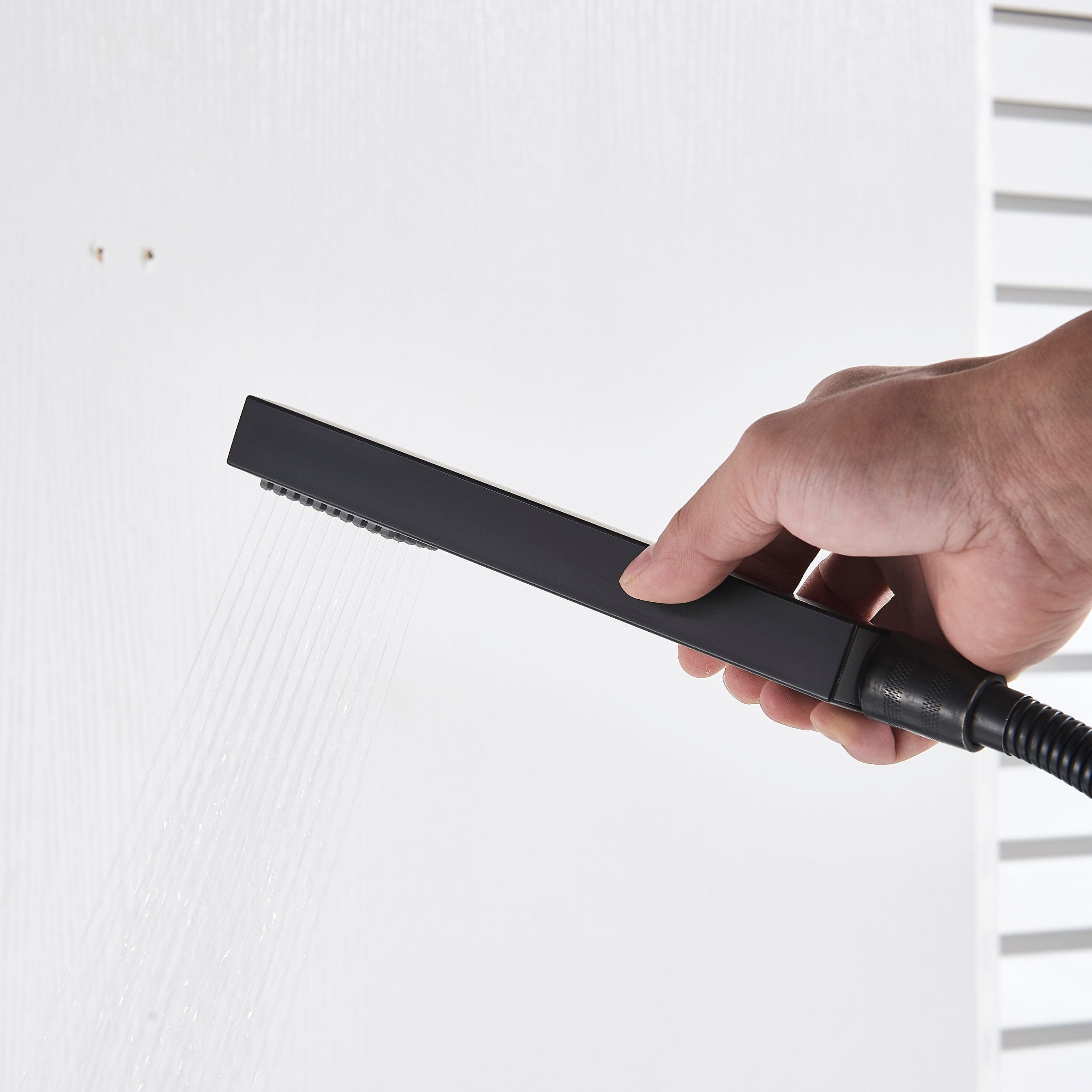 Baterie freestanding cu cadru patrat, cu 2 functii de curgere