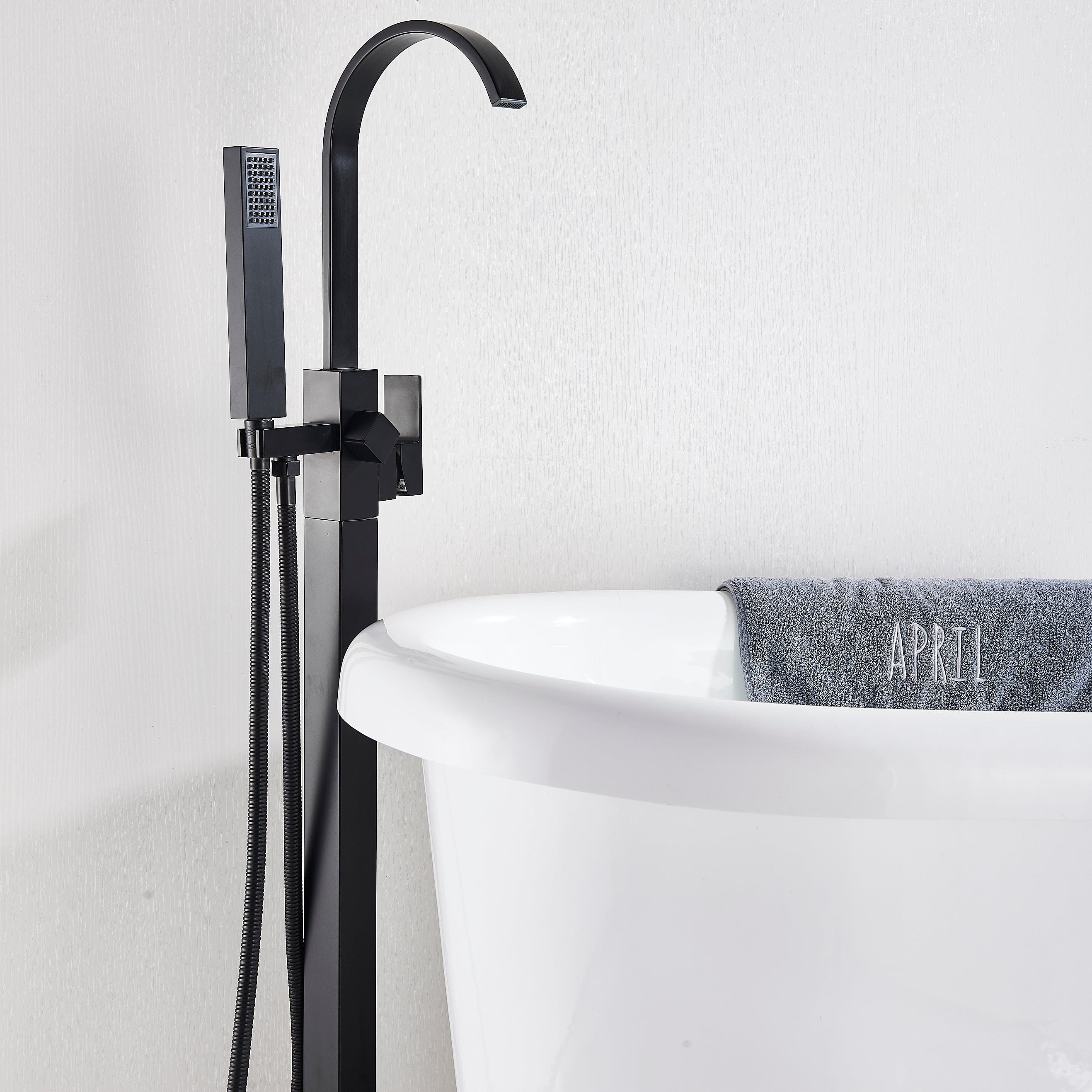 Baterie freestanding cu cadru patrat, cu 2 functii de curgere