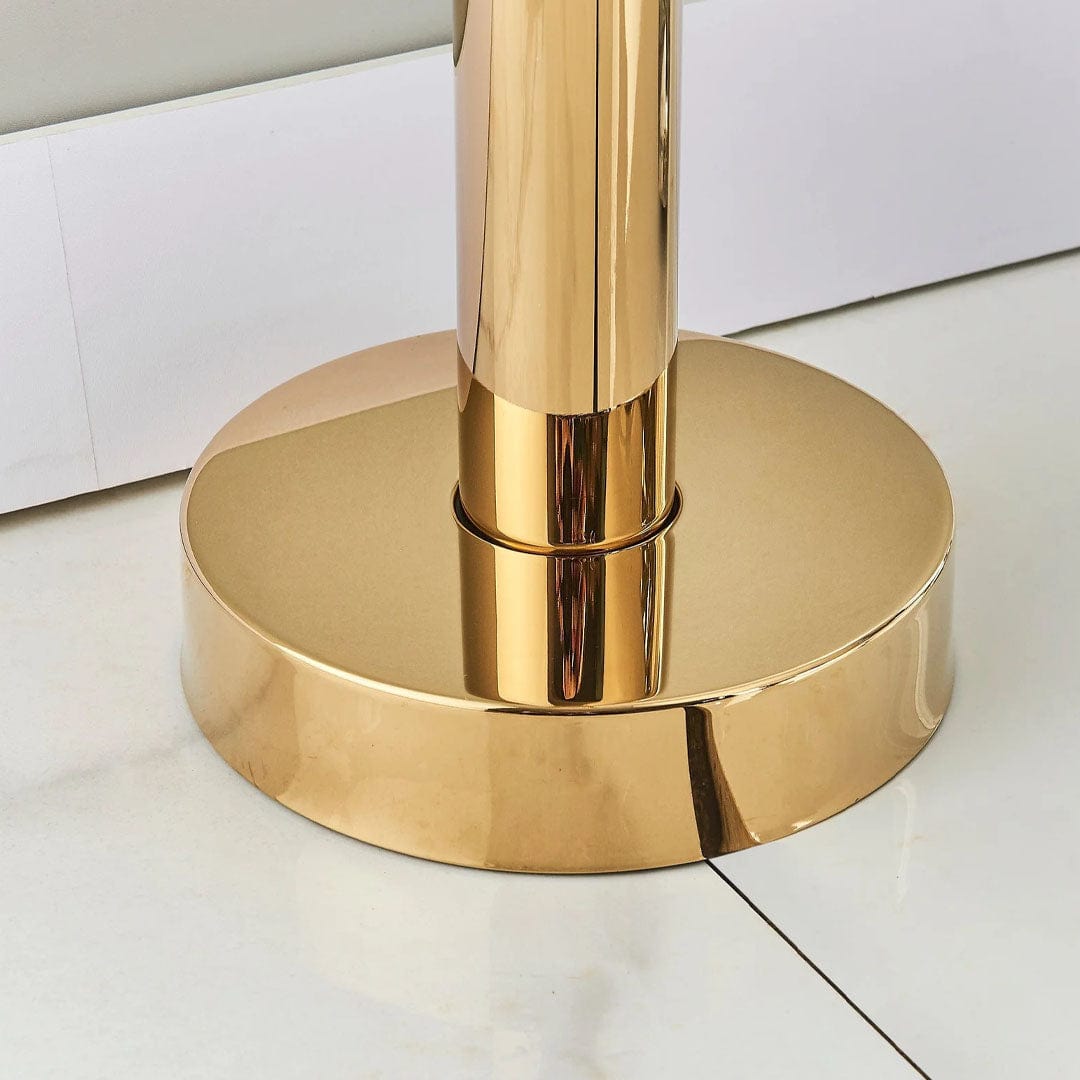 Baterie freestanding cu cadru rotund, auriu lucios