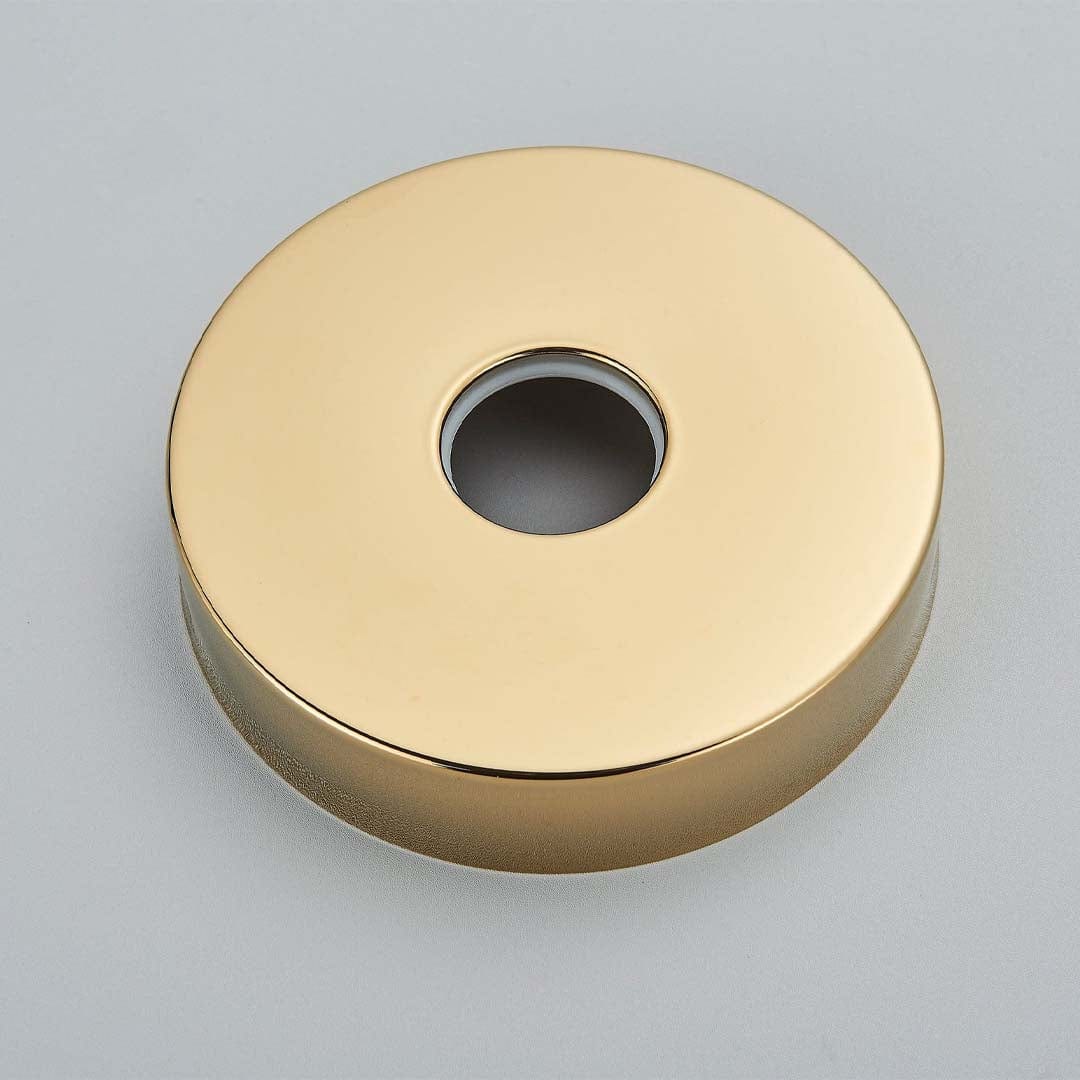 Baterie freestanding cu cadru rotund, auriu lucios