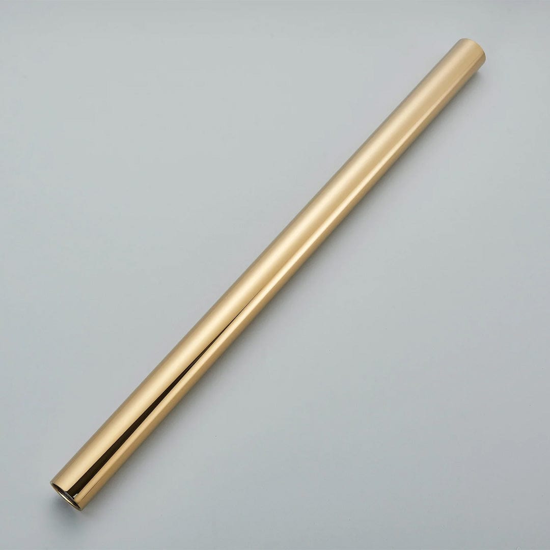 Baterie freestanding cu cadru rotund, auriu lucios