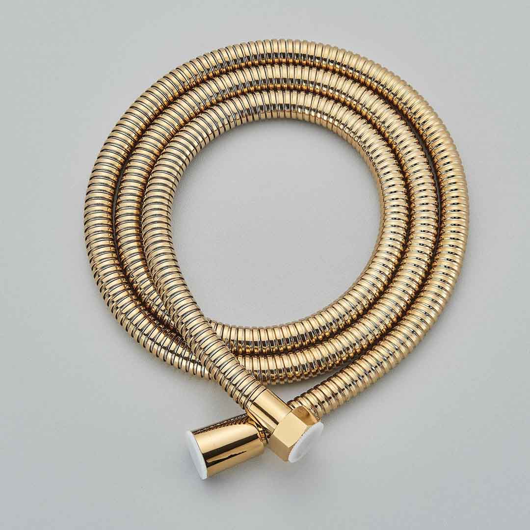 Baterie freestanding cu cadru rotund, auriu lucios