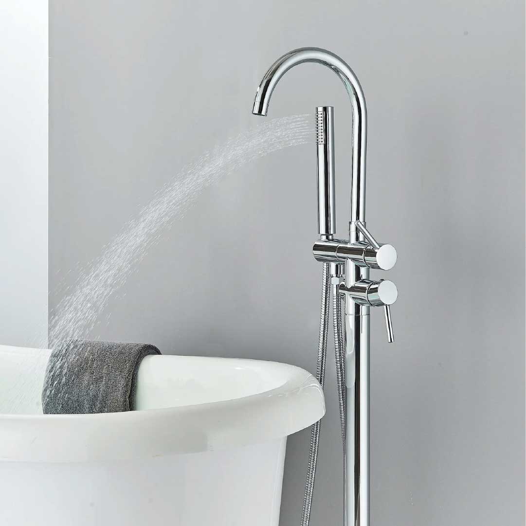 Baterie freestanding cu cadru rotund si rotire 360 grade