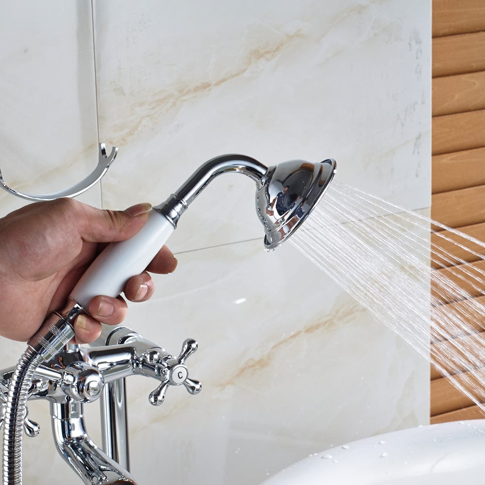 Baterie freestanding Rein cu 2 functii de curgere, finisaj crom