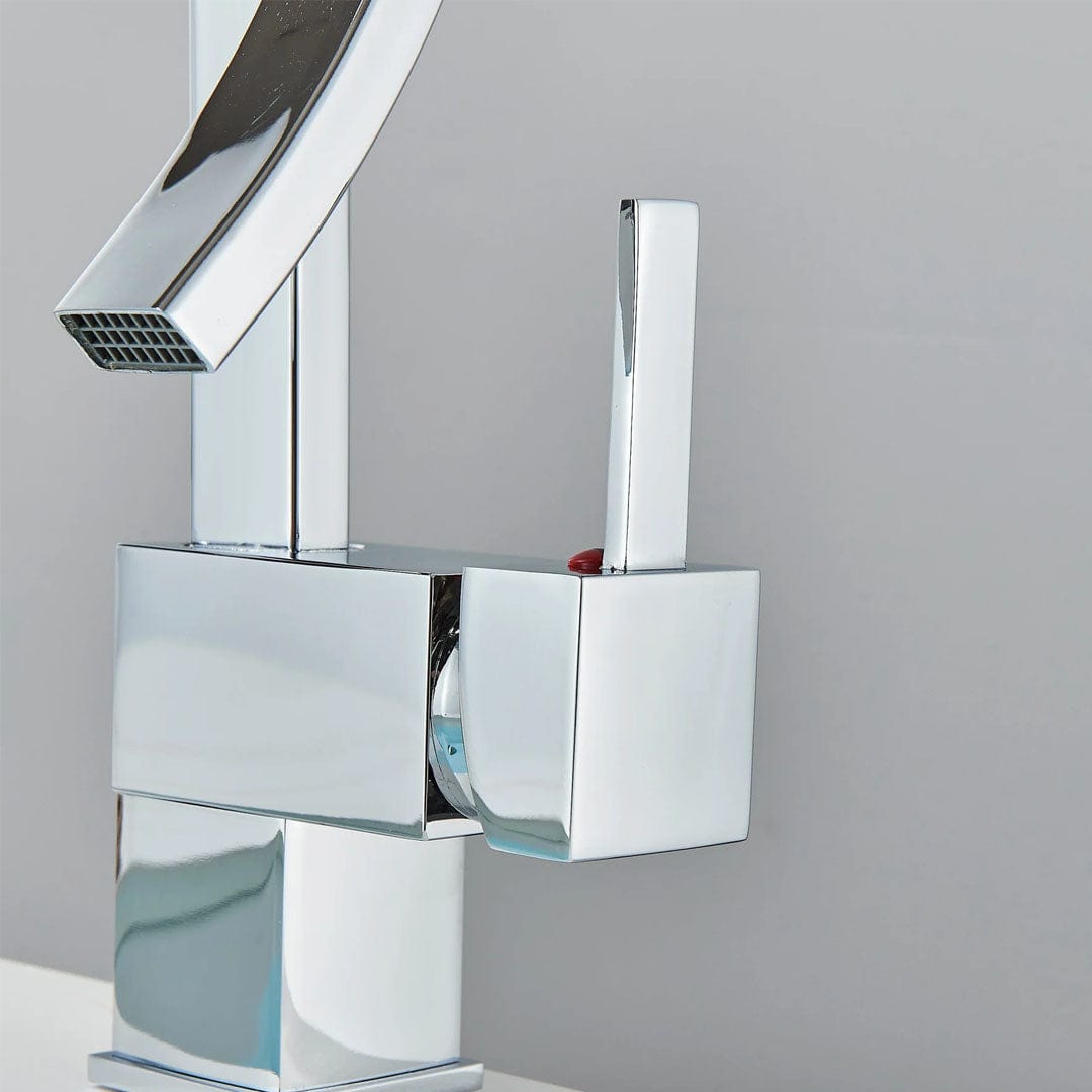 Baterie inalta lavoar, argintiu lucios