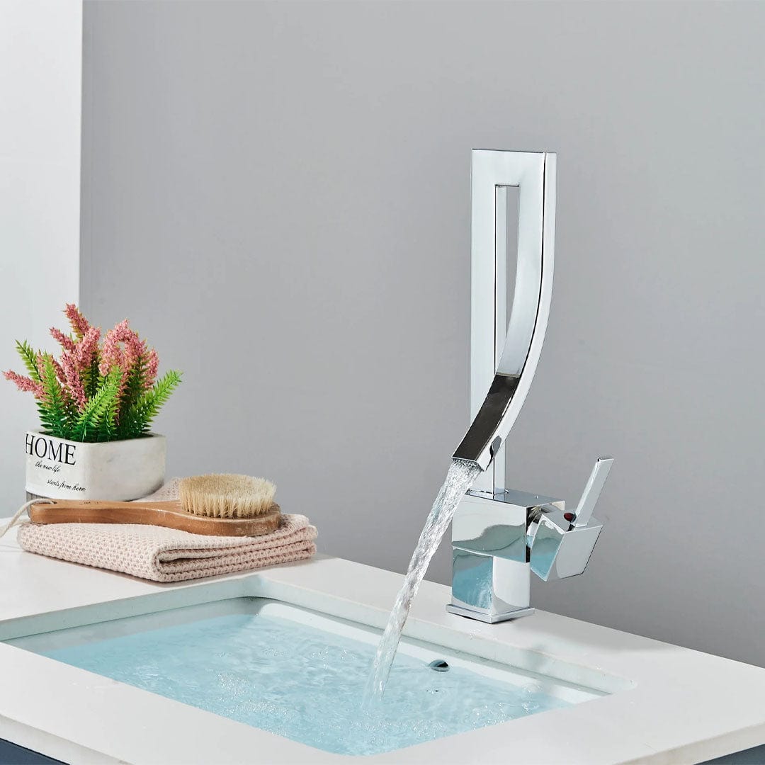 Baterie inalta lavoar, argintiu lucios