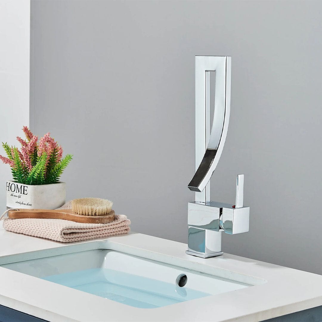 Baterie inalta lavoar, argintiu lucios