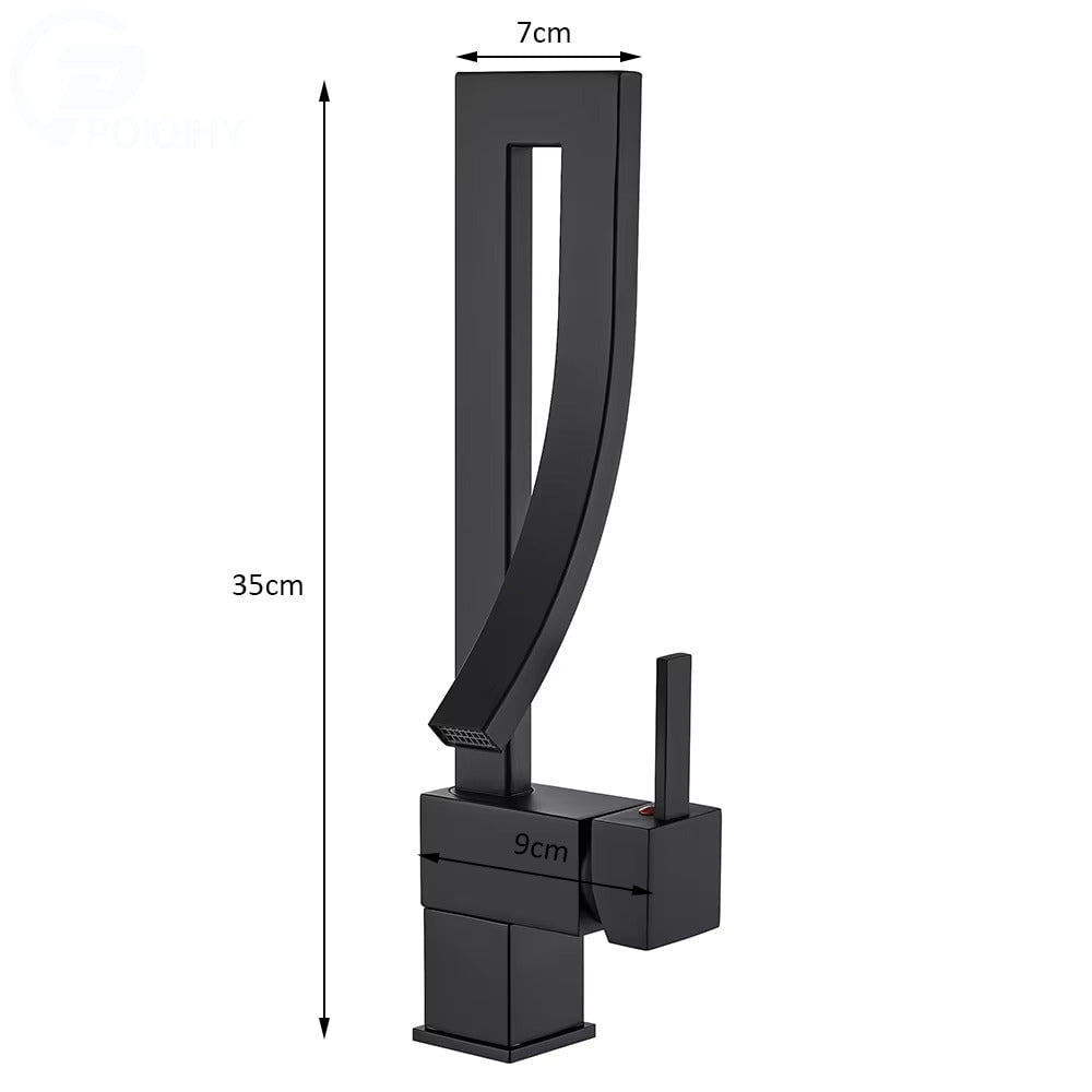 Baterie inalta lavoar, negru mat