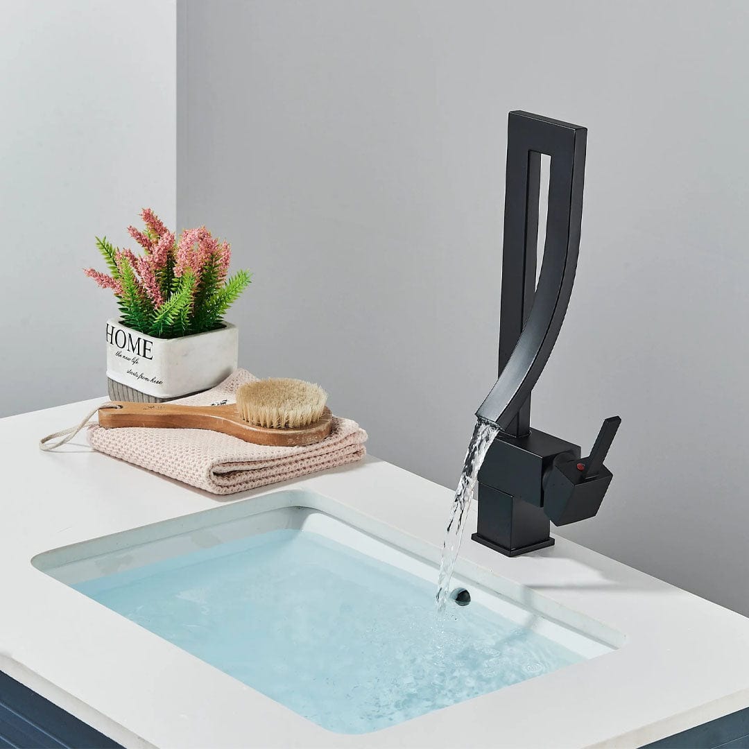 Baterie inalta lavoar, negru mat