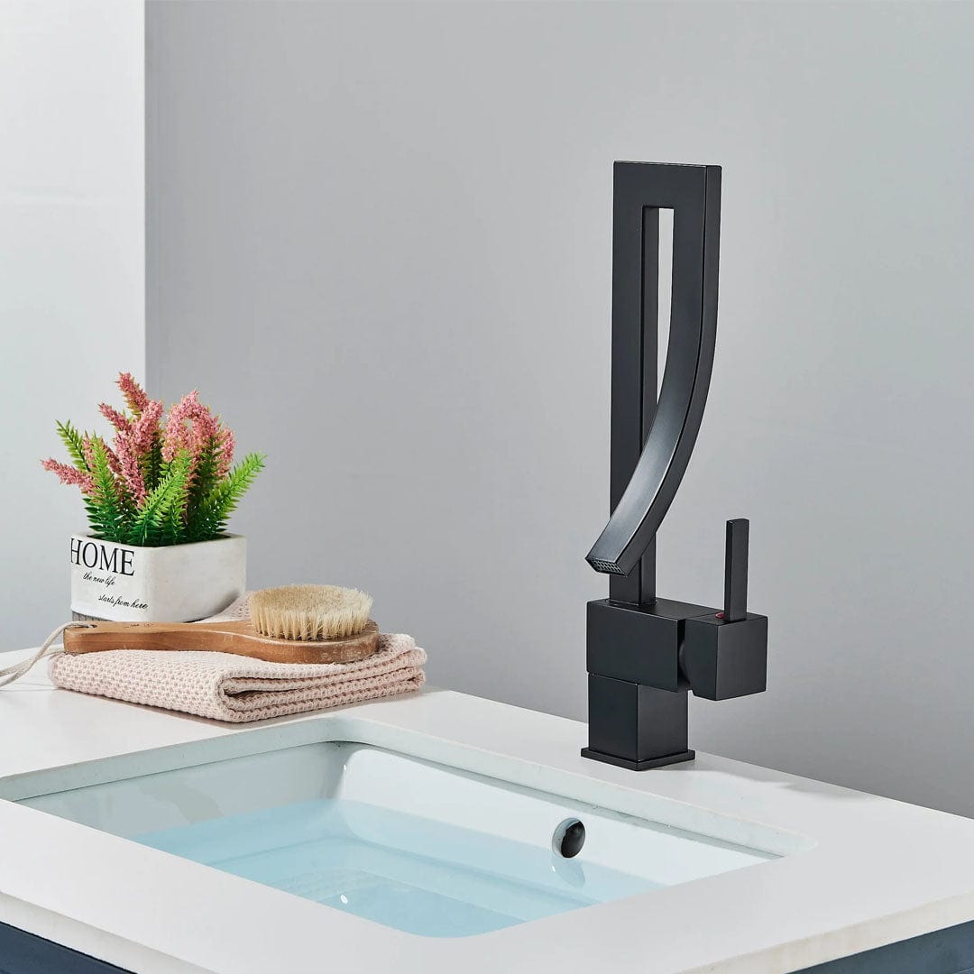 Baterie inalta lavoar, negru mat