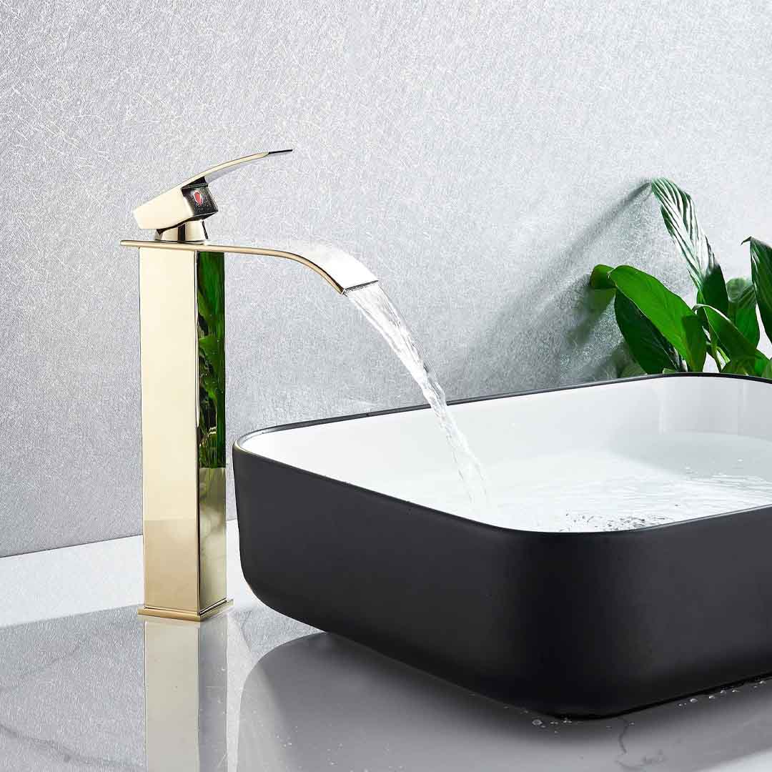 Baterie lavoar, auriu lucios