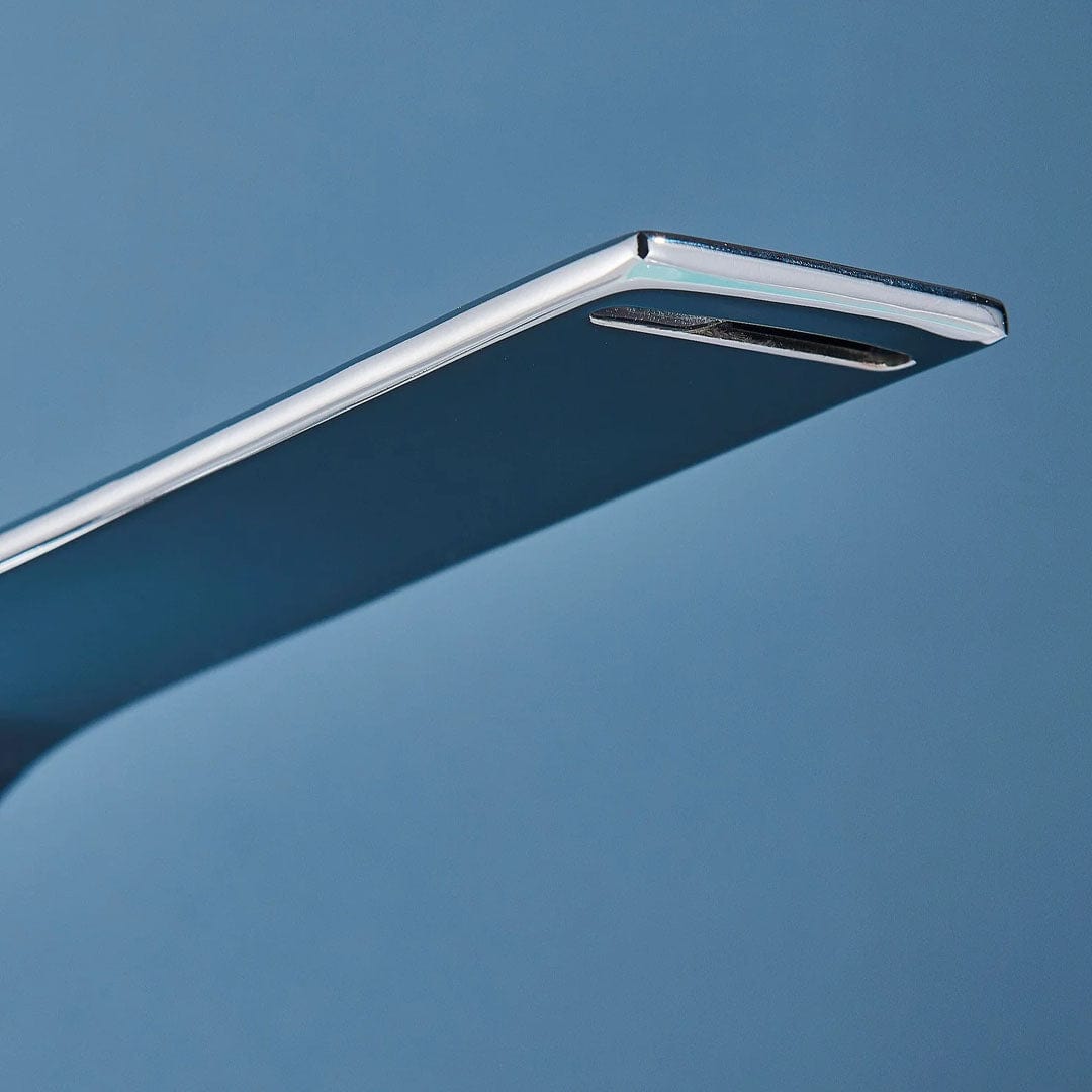 Baterie lavoar baie, argintiu lucios, curbata in forma de C