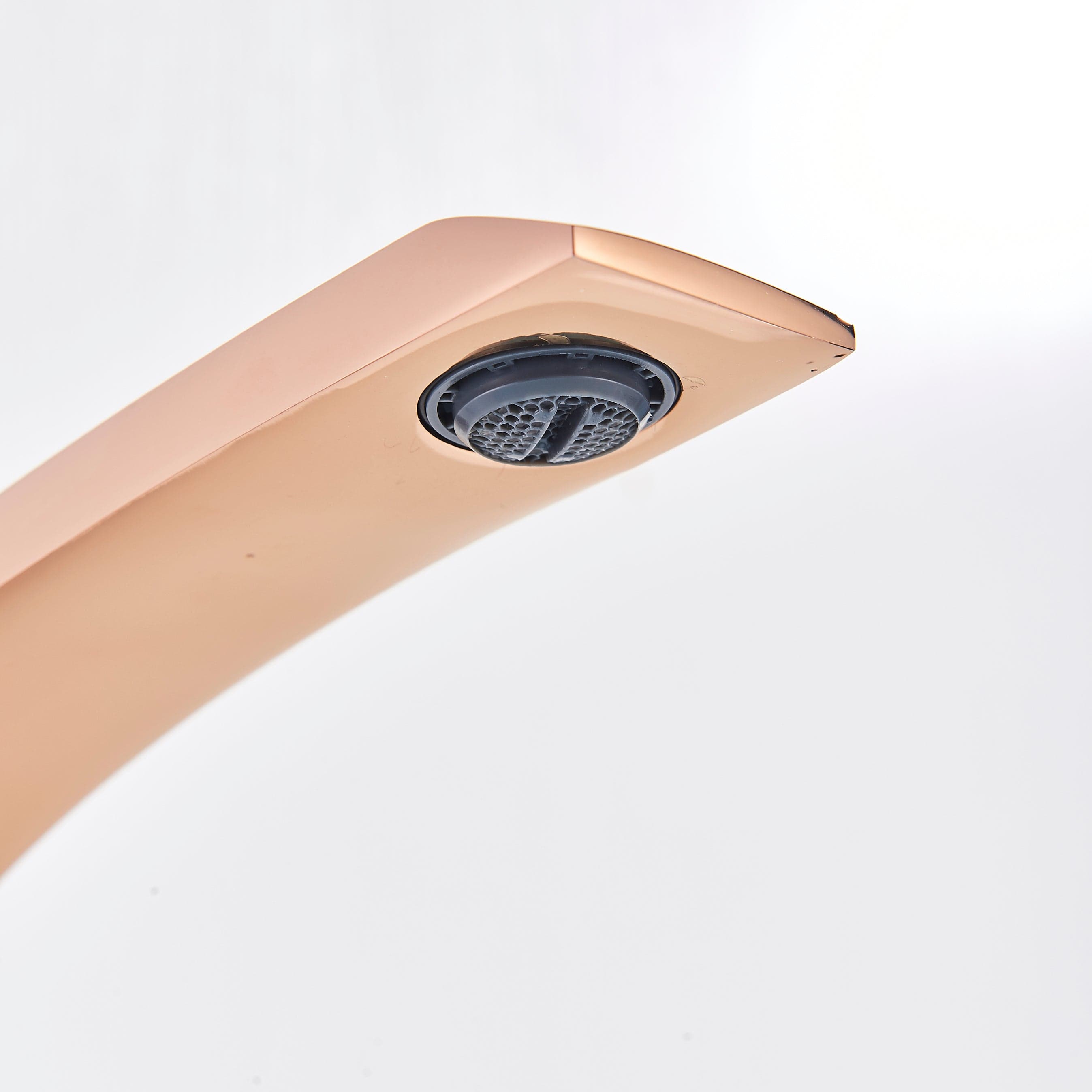 Baterie lavoar baie, bronz, curbata in forma de C