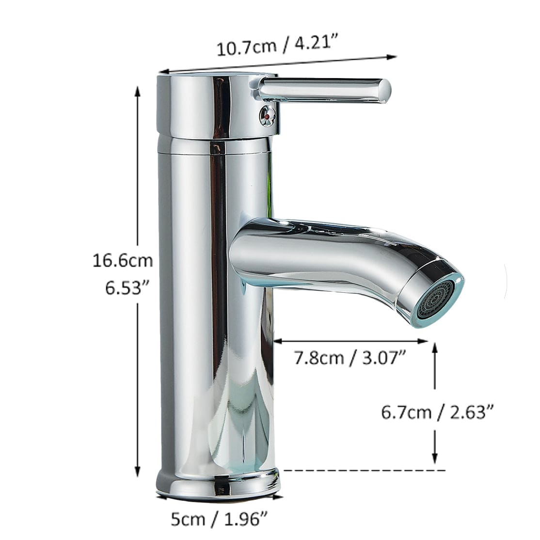 Baterie lavoar/bideu cu montare pe chiuveta, cu un singur maner si orificiu, argintiu cromat