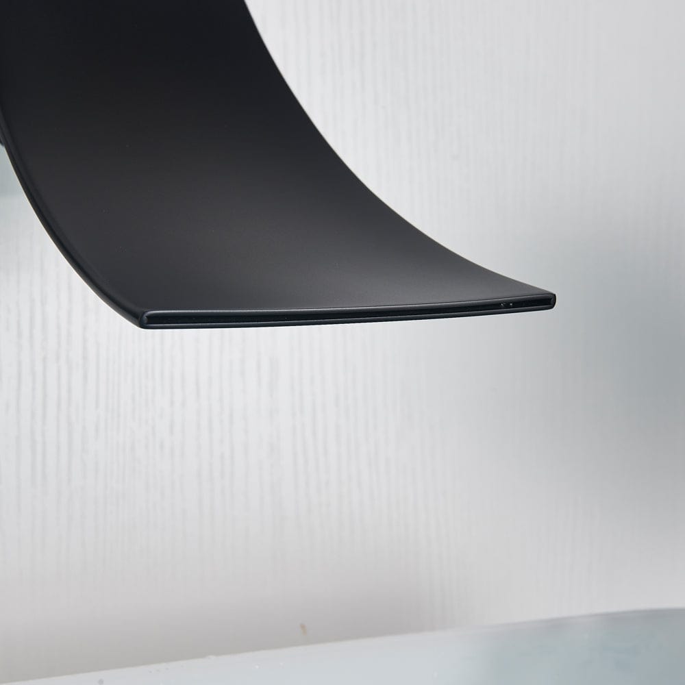 Baterie lavoar Cascade, negru mat, cu montare in perete