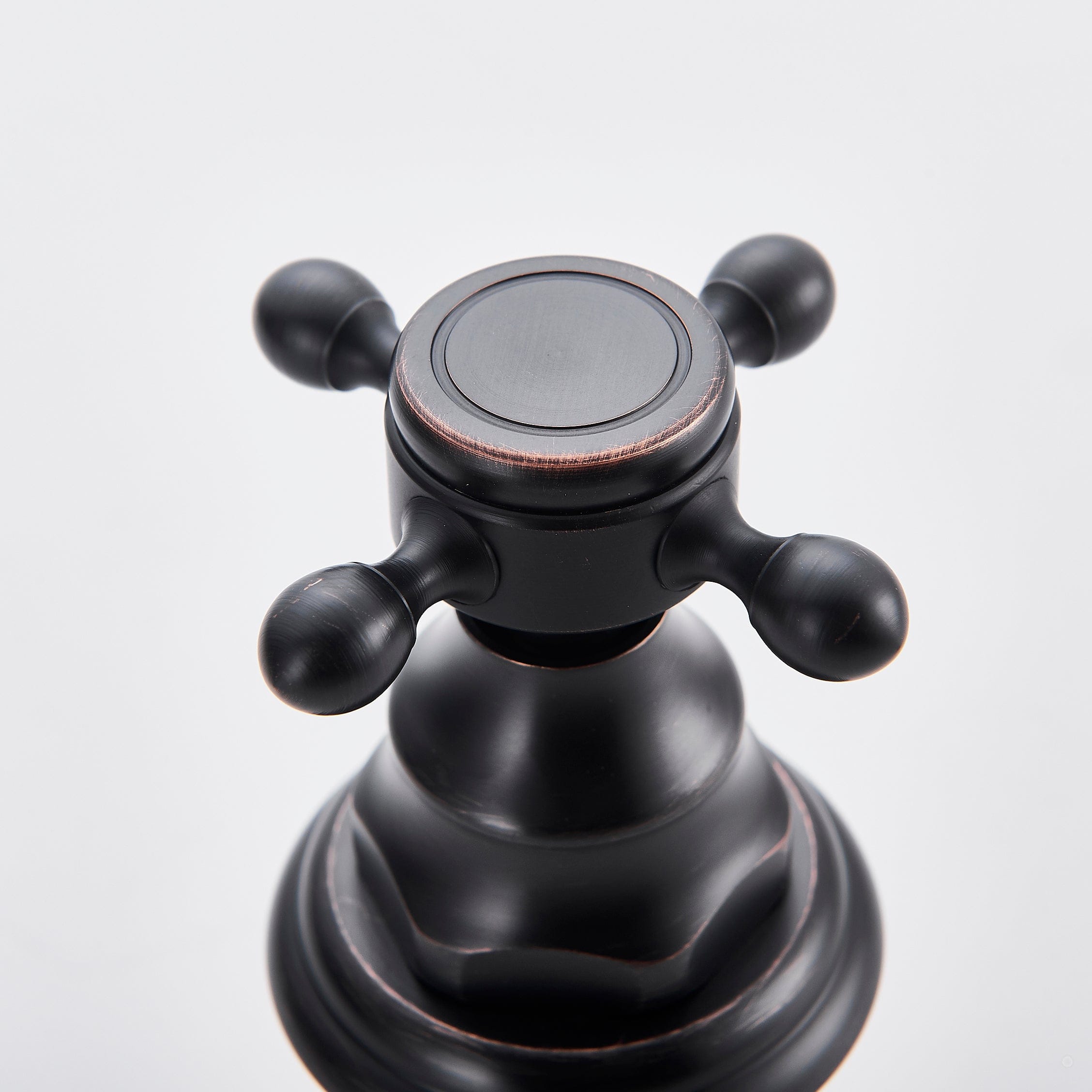 Baterie lavoar Chester cu montare in perete, din alama, cu 2 manere, negru