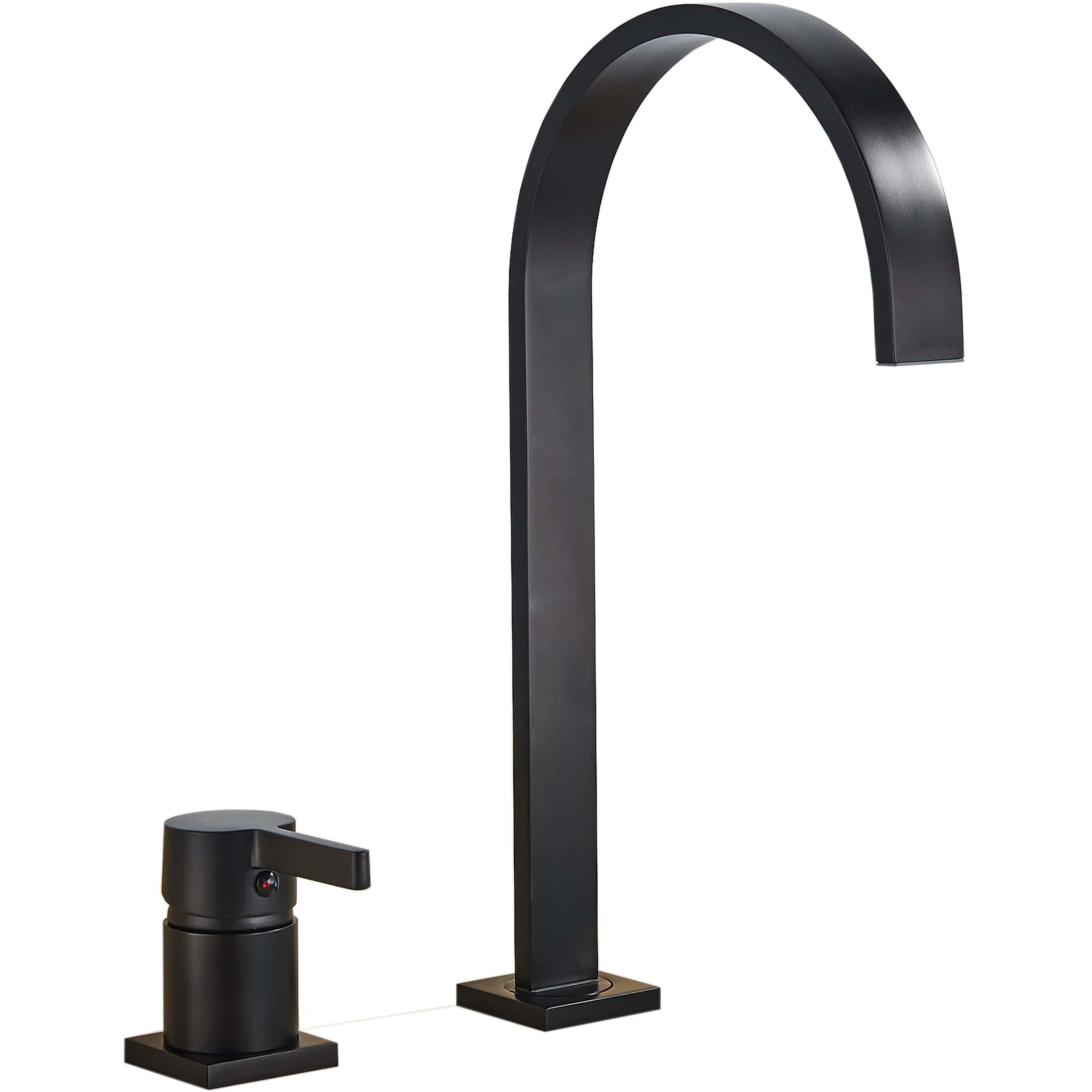 Baterie lavoar cu montare pe blat, cu monocomanda, negru mat