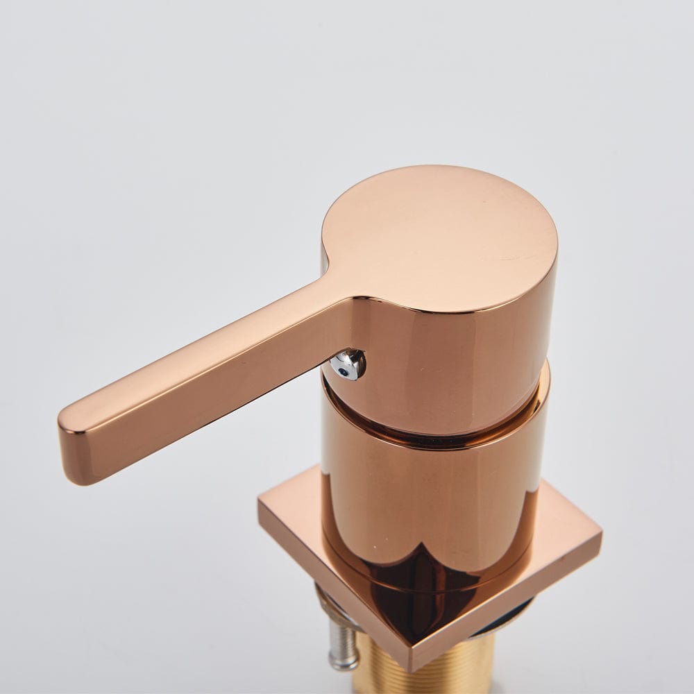 Baterie lavoar cu montare pe blat, cu monocomanda, rose gold