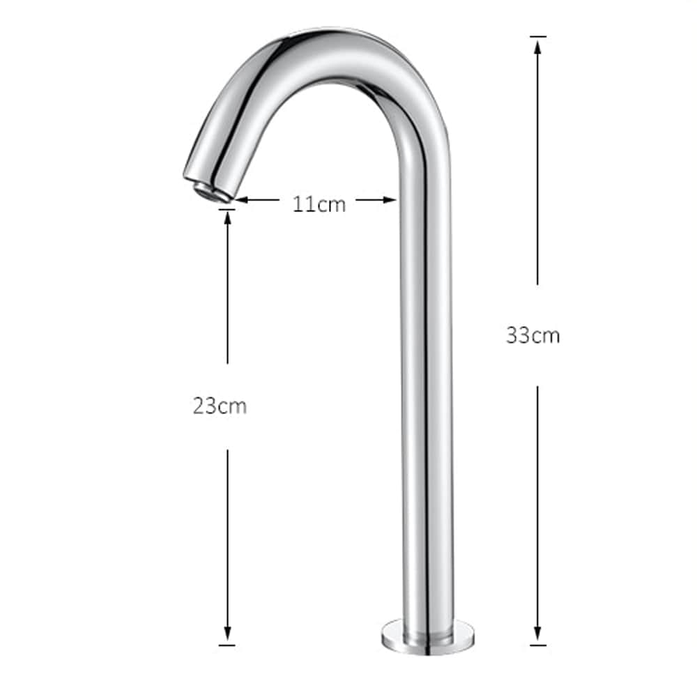 Baterie lavoar cu montare pe blat, cu senzor de pornire/oprire, argintiu cromat