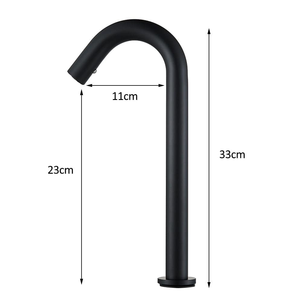 Baterie lavoar cu montare pe blat, cu senzor de pornire/oprire, negru mat