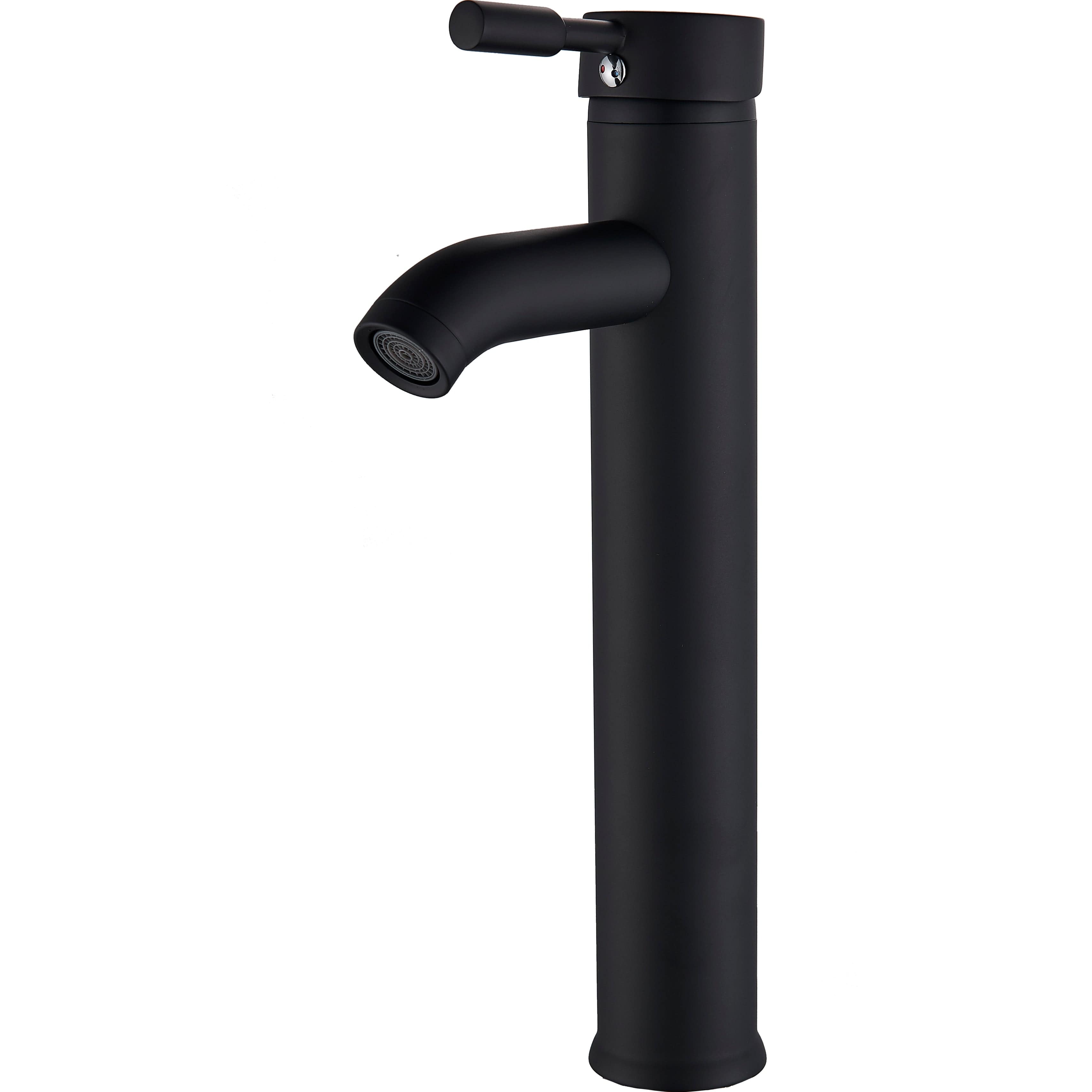 Baterie lavoar cu montare pe blat, cu un singur maner si orificiu, negru mat