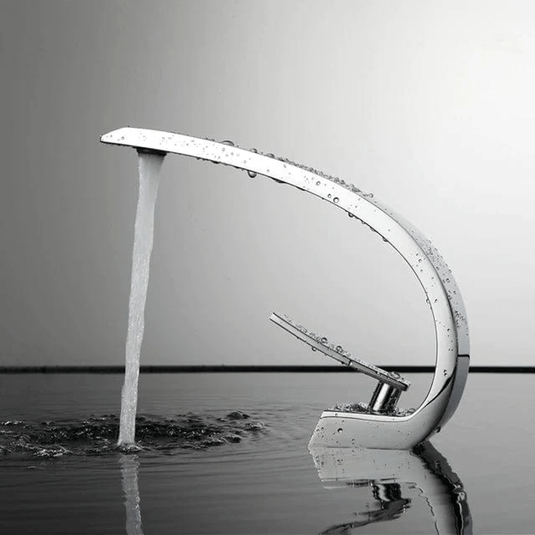 Baterie lavoar cu montare pe chiuveta, argintiu nichelat