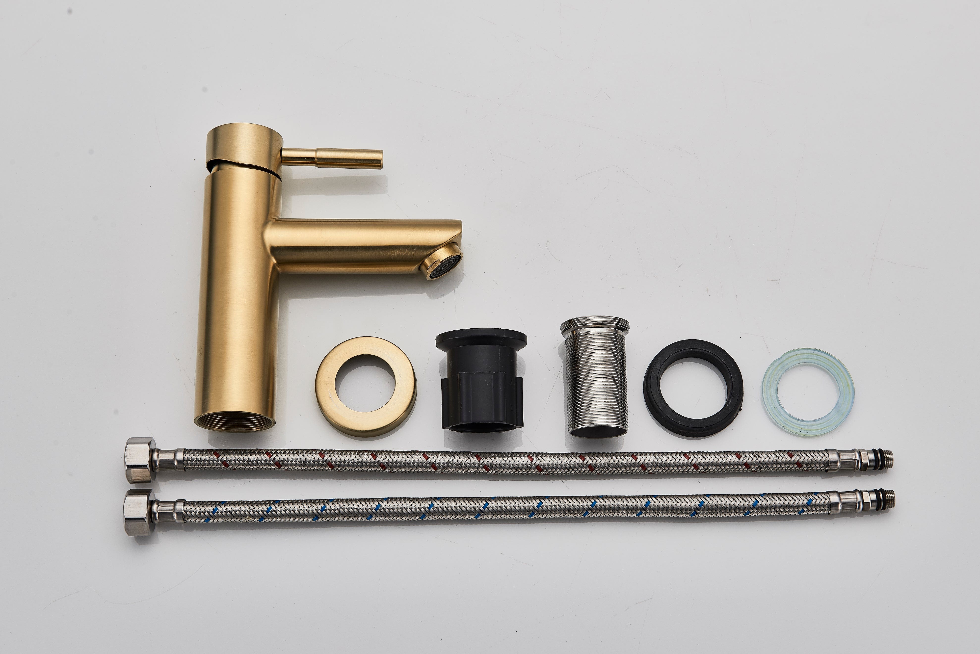 Baterie lavoar cu montare pe chiuveta, auriu nichelat