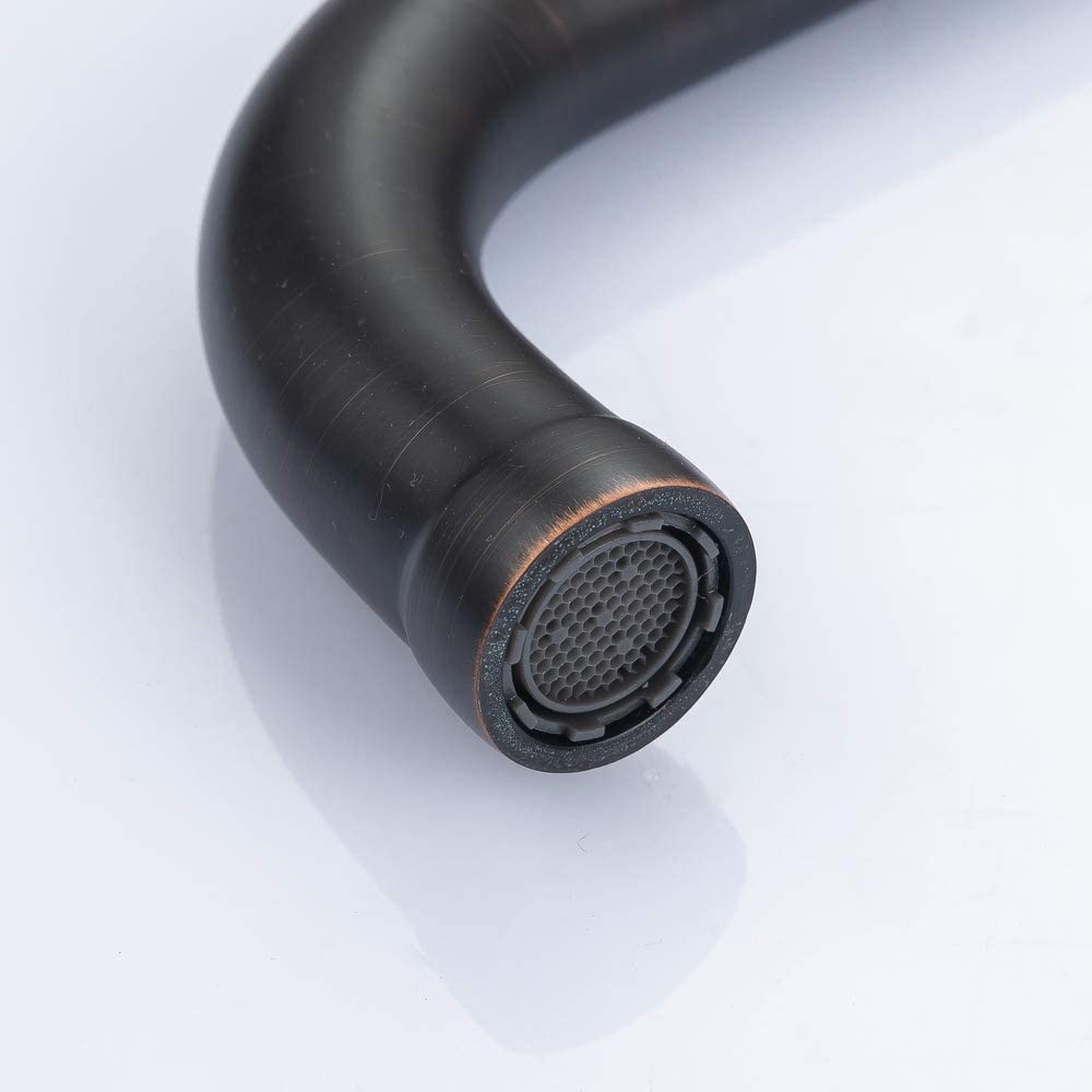 Baterie lavoar cu montare pe chiuveta, cu doua manere, negru