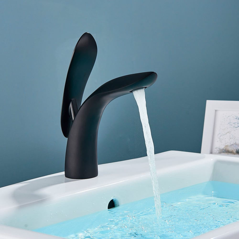 Baterie lavoar cu montare pe chiuveta, negru mat