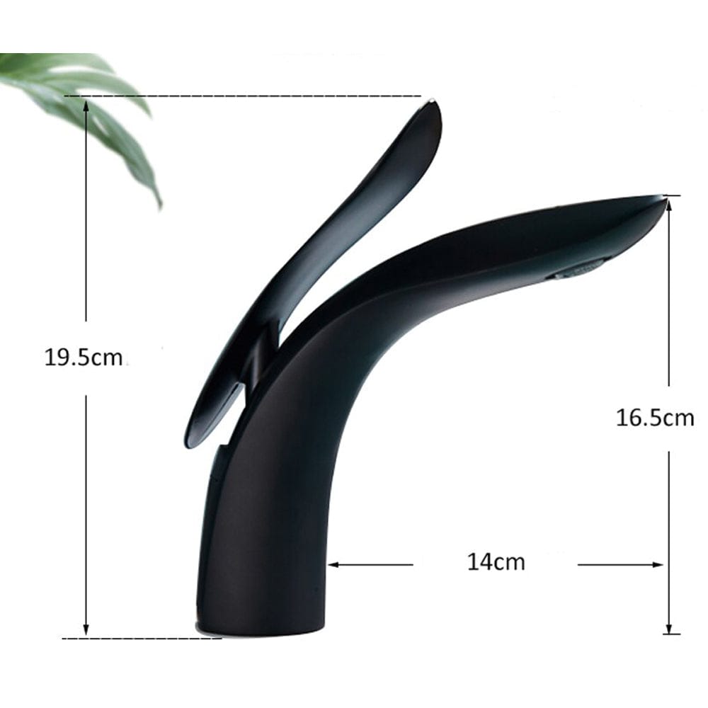 Baterie lavoar cu montare pe chiuveta, negru mat