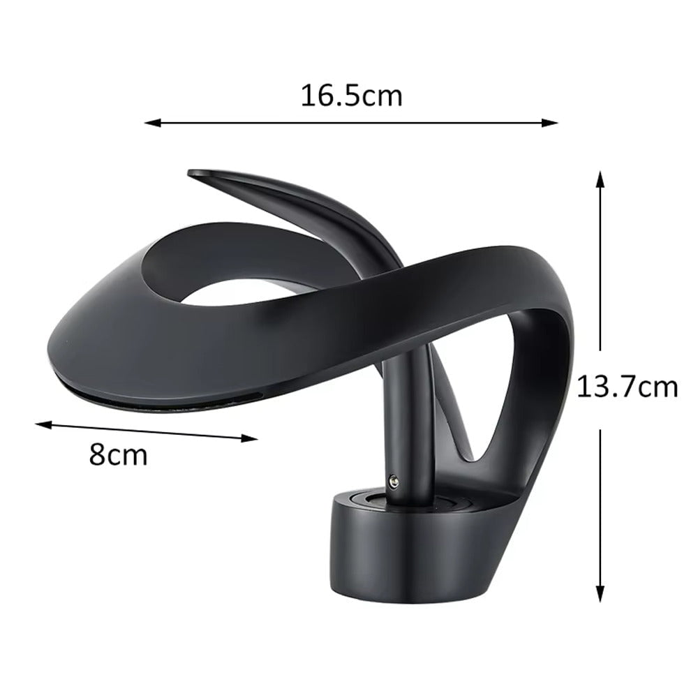 Baterie lavoar cu un singur maner si orificiu, tip cascada, alb