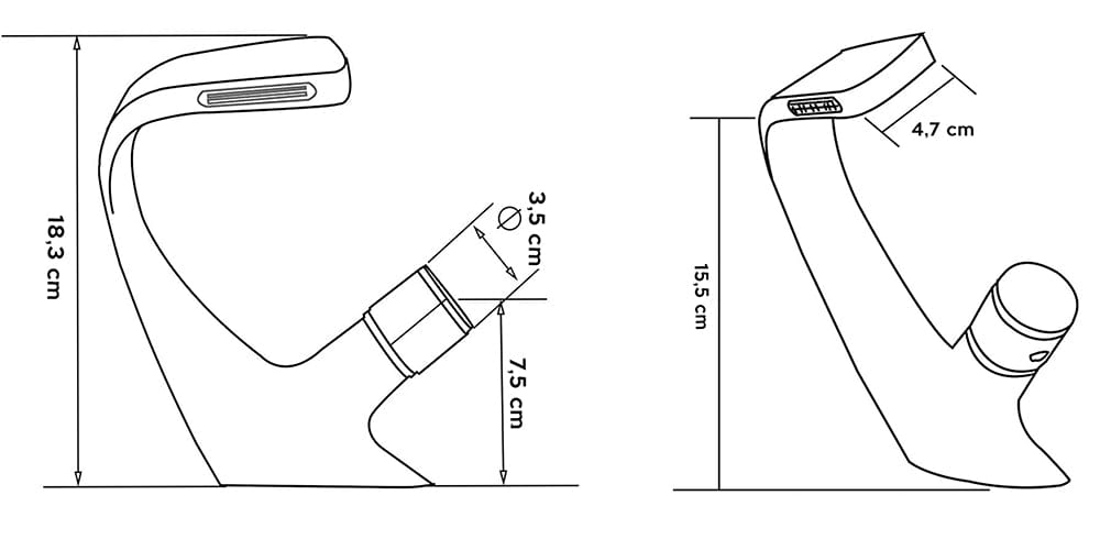 Baterie lavoar cu un singur maner si orificiu, tip cascada, argintiu lucios