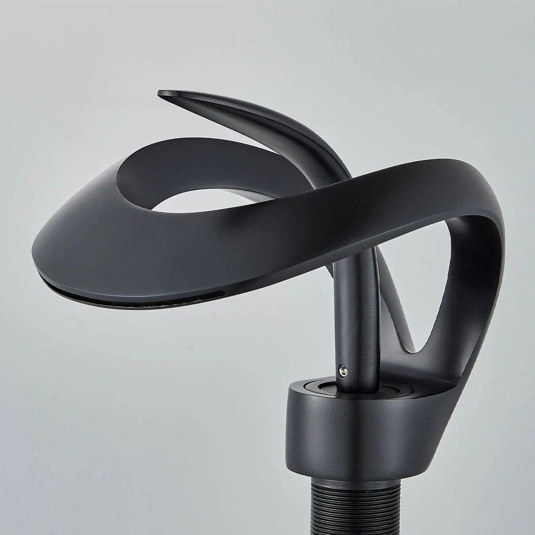 Baterie lavoar cu un singur maner si orificiu, tip cascada, negru mat