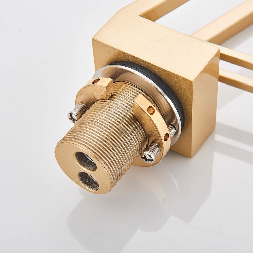 Baterie lavoar cu un singur orificiu, din alamă solidă, auriu mat