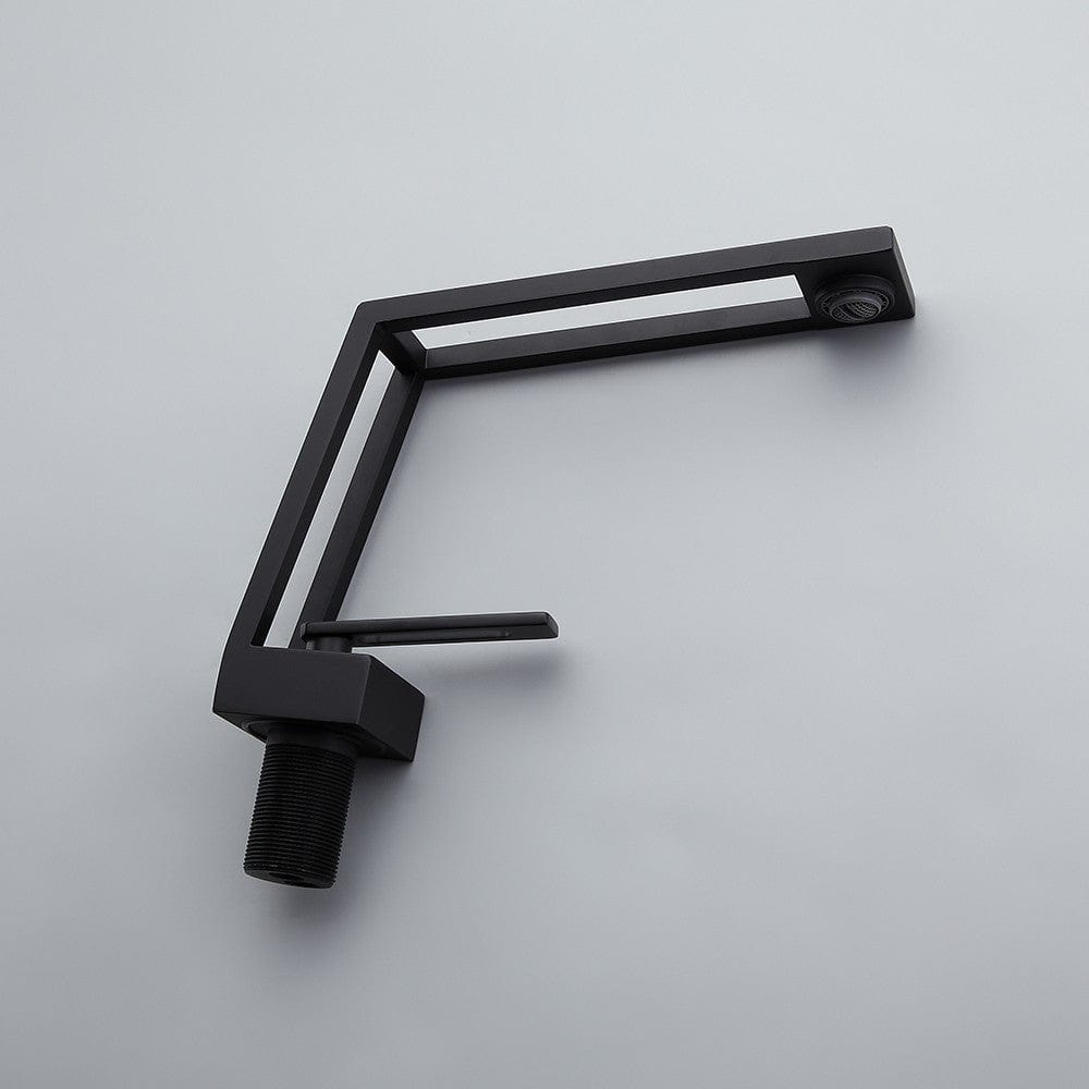 Baterie lavoar cu un singur orificiu, din alama solida, negru mat