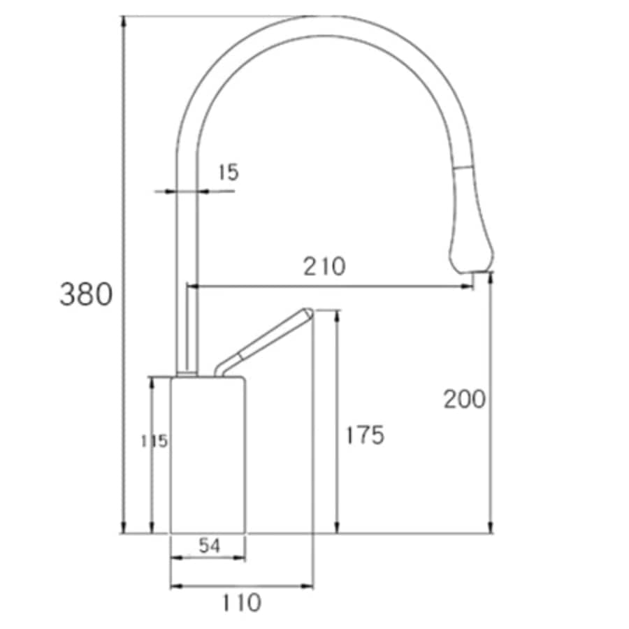 Baterie lavoar inalta Lebend, neagra, cu montare pe chiuveta