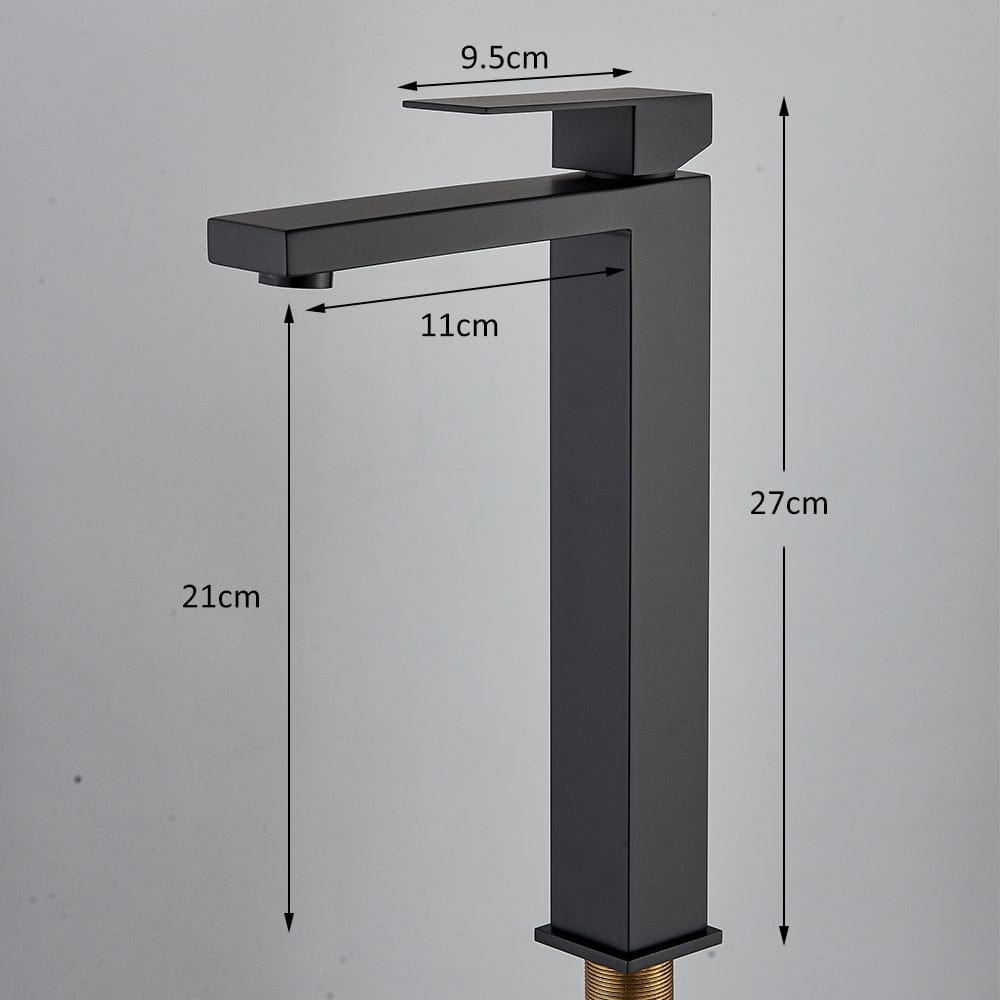 Baterie lavoar inalta, negru mat