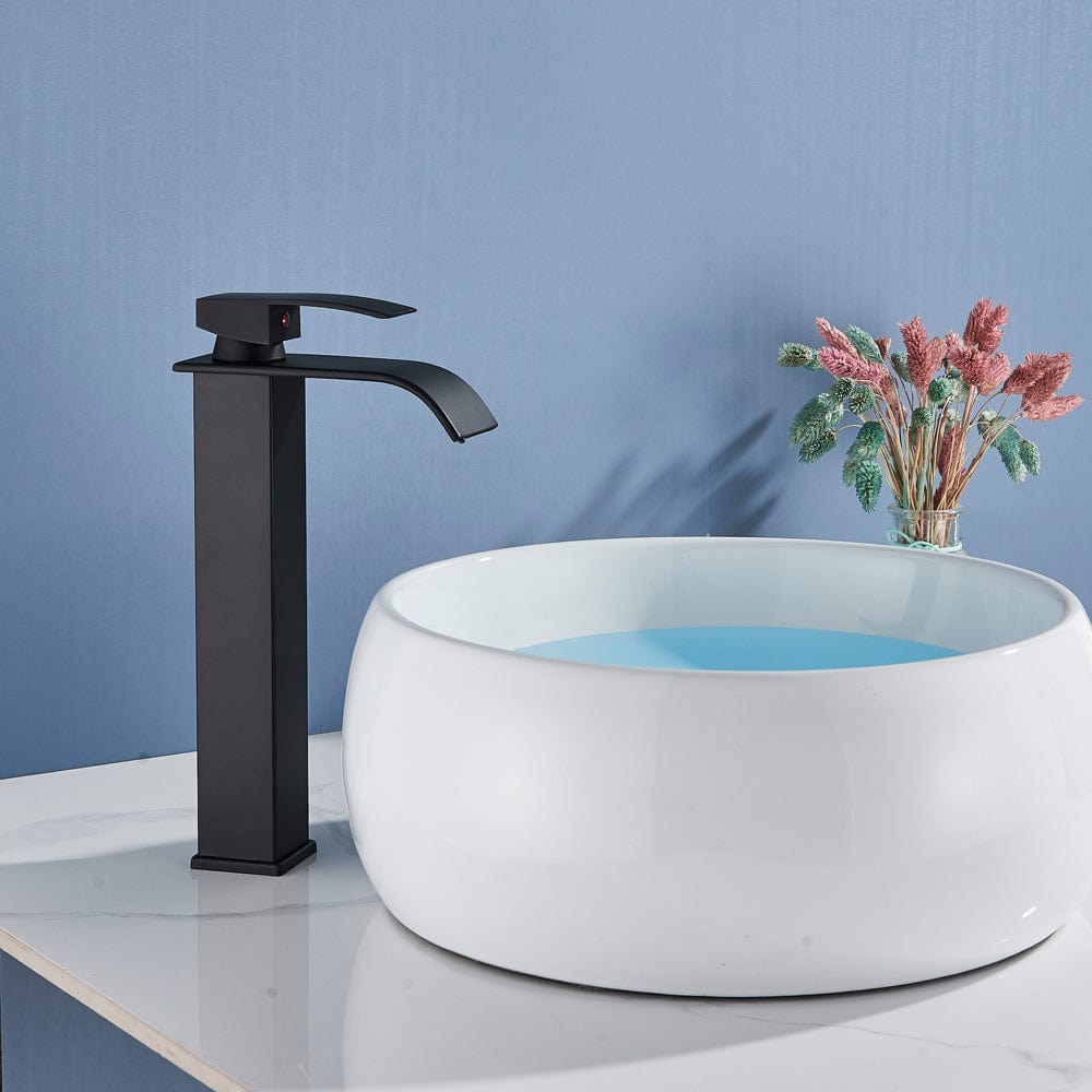 Baterie lavoar Milly1509, din alama cu montare in blat, negru mat