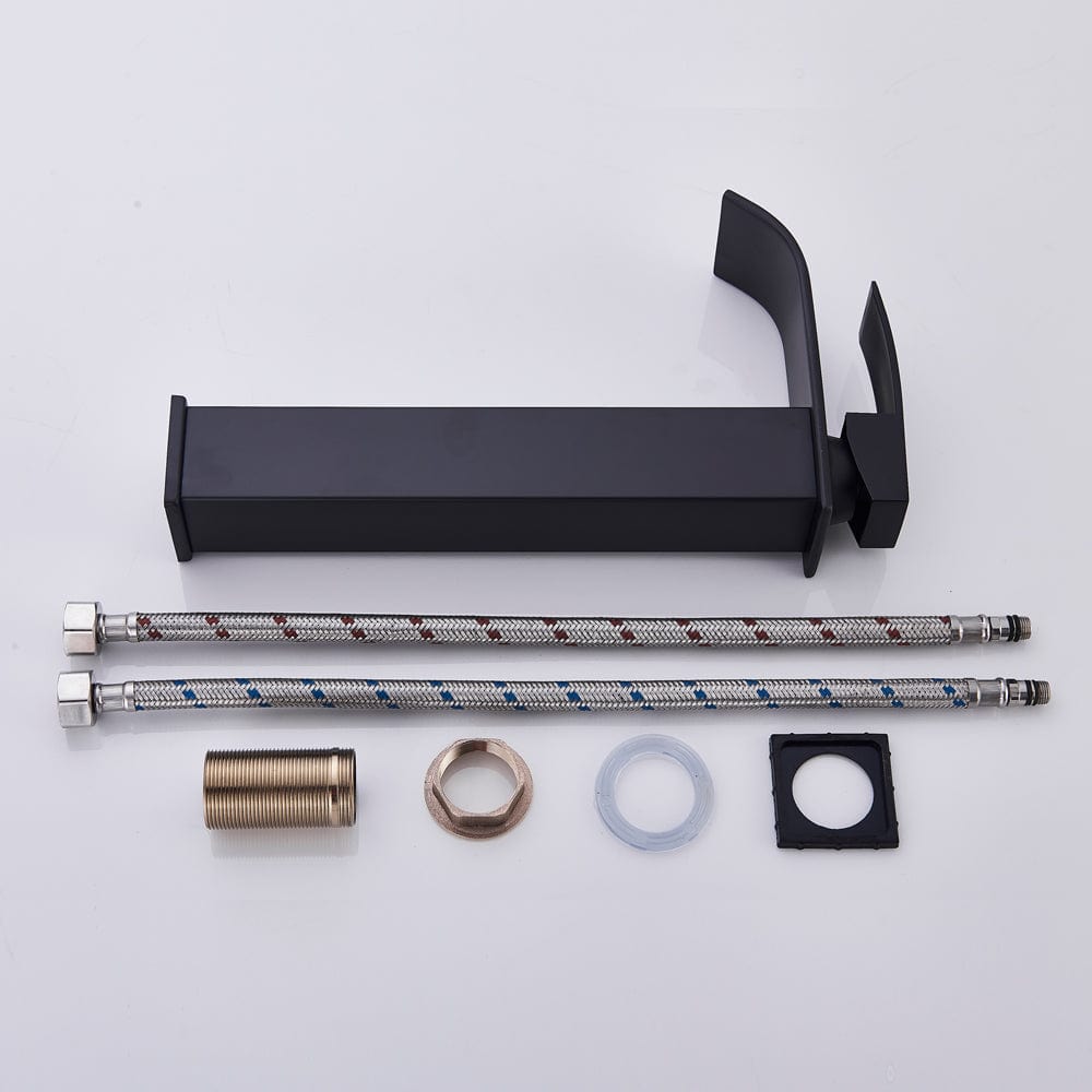 Baterie lavoar Milly1509, din alama cu montare in blat, negru mat