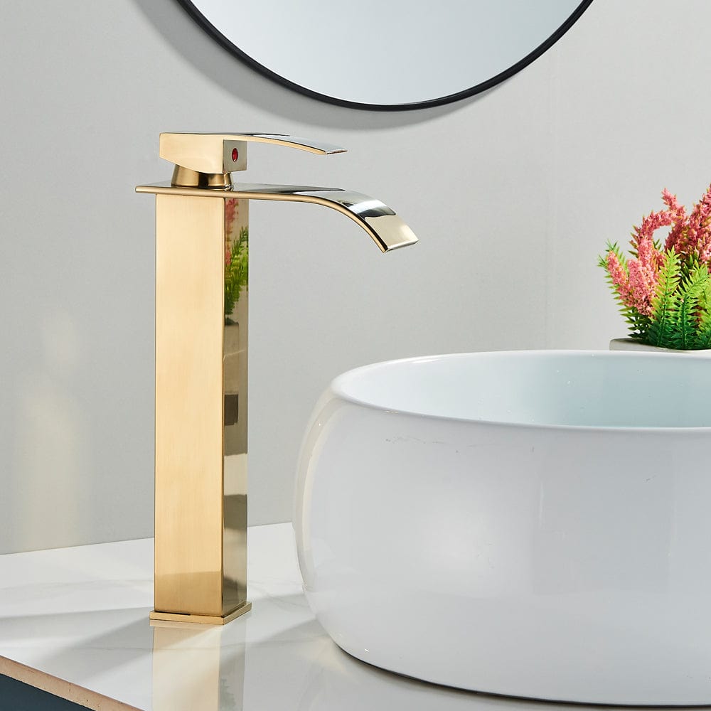 Baterie lavoar Milly1523, din alama cu montare in blat, auriu nichelat