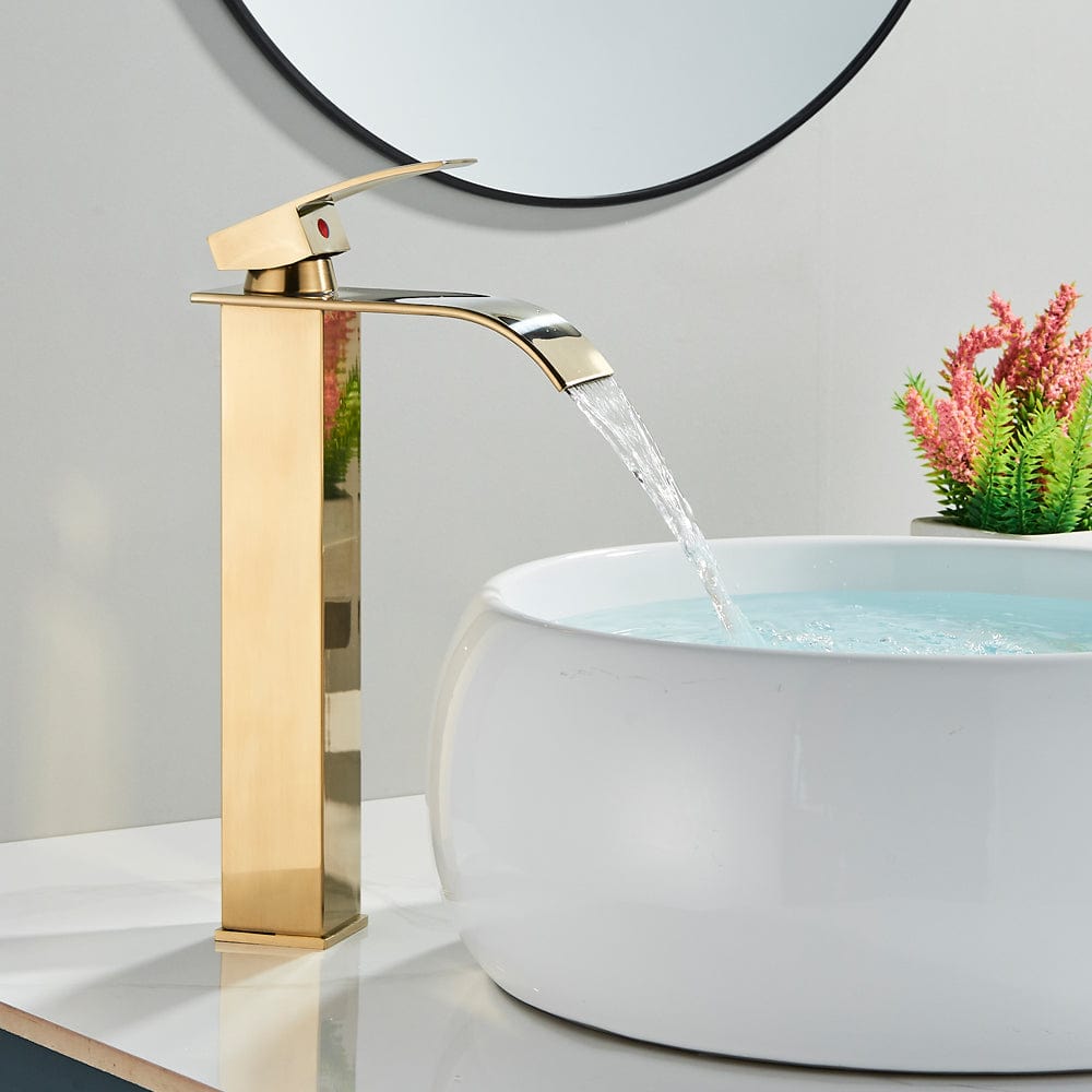 Baterie lavoar Milly1523, din alama cu montare in blat, auriu nichelat