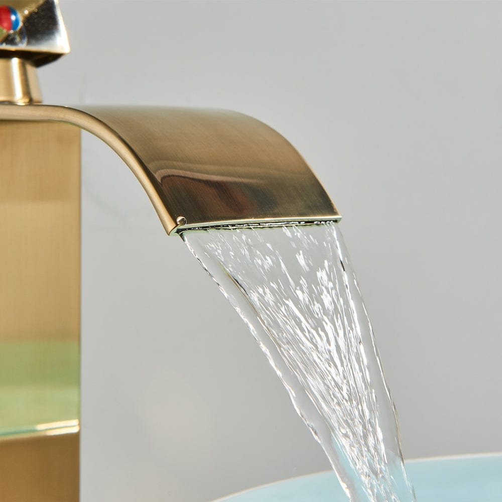 Baterie lavoar Milly1523, din alama cu montare in blat, auriu nichelat